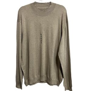 Croft & Barrow Men’s Long Sleeve Crew Neck Taupe Sweater Sustainable Size XXL